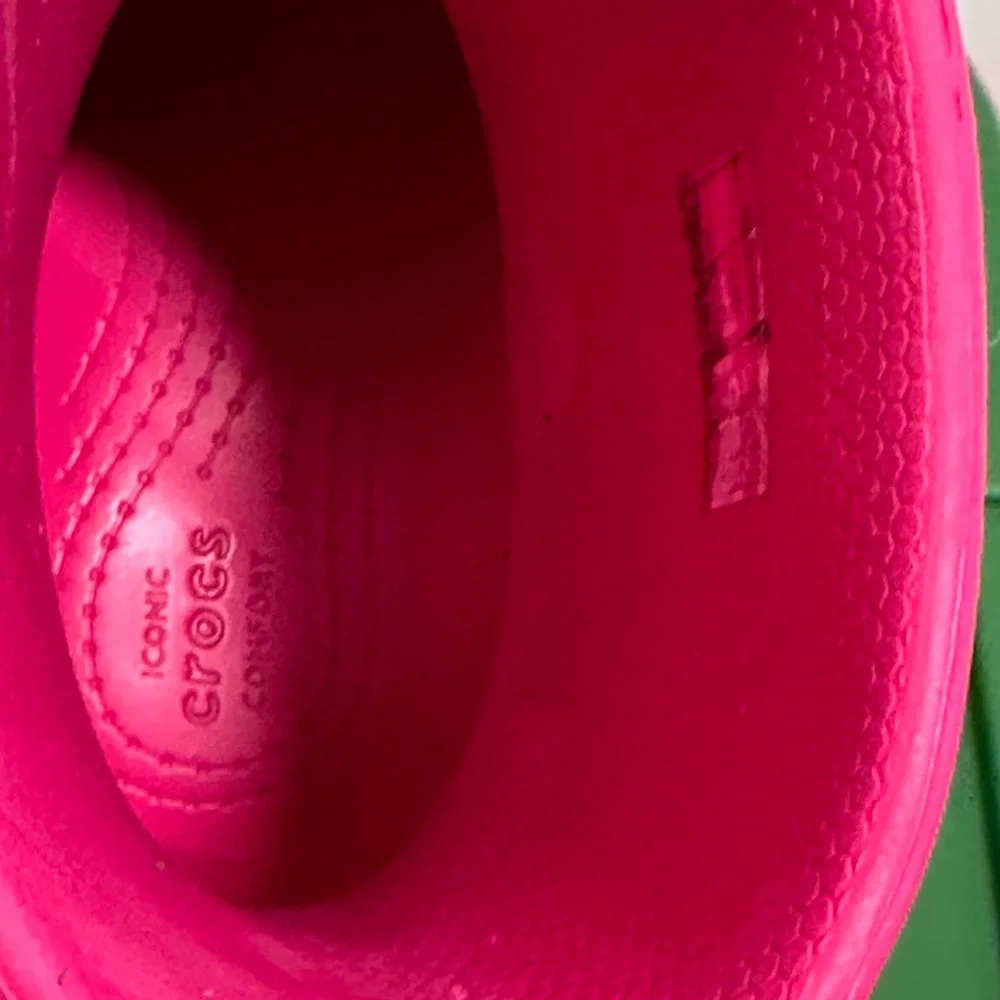 Kids Crocs Rain Boots Pink C10 Rubber Waterproof Pull On